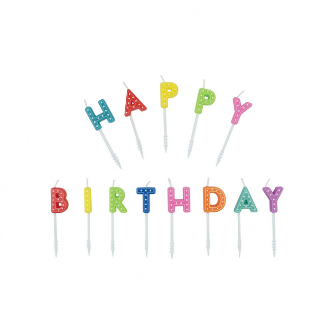 Bougies de fête LEGAMI - flamme colorée - paquet de 12 Bougies de fête LEGAMI - flamme colorée - paquet de 12