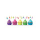 Bougies de fête LEGAMI - flamme colorée - paquet de 12