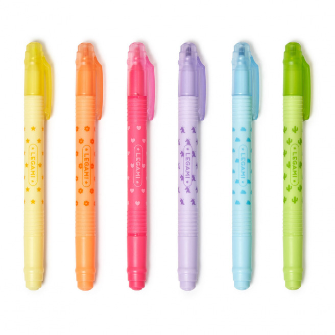 Uitwisbare markeerstift LEGAMI Magic Highlighters - set van 6