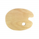 Ovale houten palet met olie behandeld