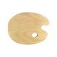 Palette ovale en bois huilé
