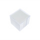 Bloc cube-mémo en plastique - 9 x 9 cm - papier blanc