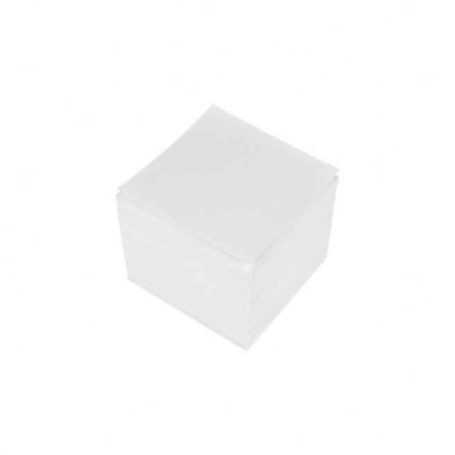 Navulling voor niet-klevend wit papierblok kubus 9 x 9 cm