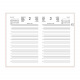 Agenda Oberthur CARRE IVOIRE - 14 x 22 cm - 1 dag per pagina