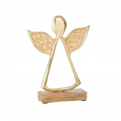 Gouden engel op houten basis J-LINE
