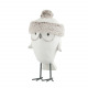 Hibou avec bonnet blanc & gris J-LINE