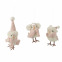 Wit & roze vogel om op te hangen pluche en textiel J-LINE