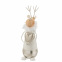 Renne avec coeur métal/bois blanc & or J-LINE