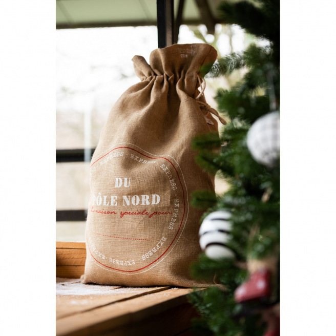 Sac en jute pour cadeaux de Noël J-LINE Sac en jute pour cadeaux de Noël J-LINE