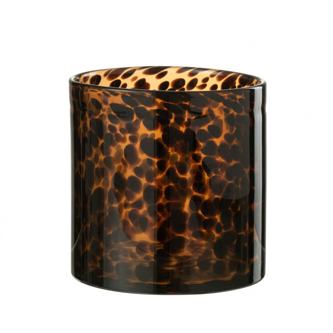 Cilindrische glazen theelichthouder J-LINE