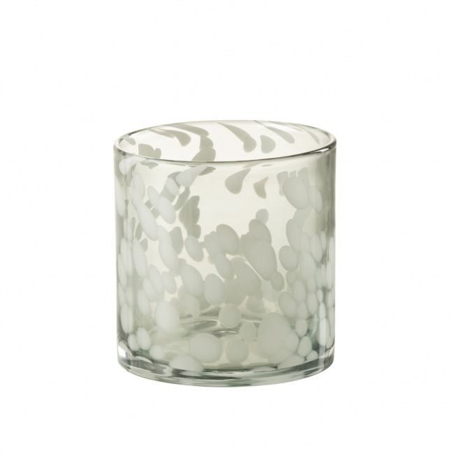 Cilindrische glazen theelichthouder J-LINE
