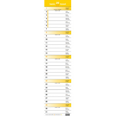 Languette calendrier GEANT - 16 x 78 cm Languette calendrier GEANT - 16 x 78 cm