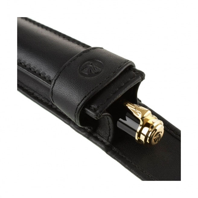 Etui pour stylo Pelikan en cuir noir Etui pour stylo Pelikan en cuir noir