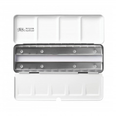 Boîte de voyage vide pour 24 demi-godets d'aquarelle Winsor & Newton Boîte de voyage vide pour 24 demi-godets d'aquarelle Winsor & Newton
