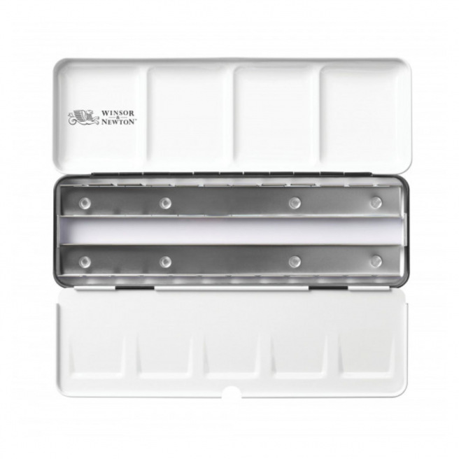 Lege reisdoos voor 24 halve napjes Winsor & Newton aquarelverf