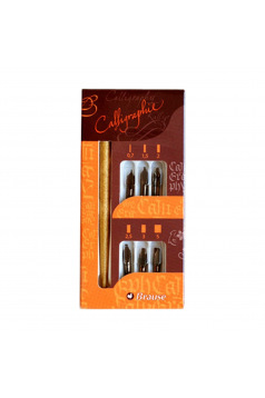 Coffret de calligraphie Brause - 6 plumes Bandzug
