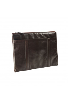 Lederen computertas Maverick BROWN voor 15,6" computer