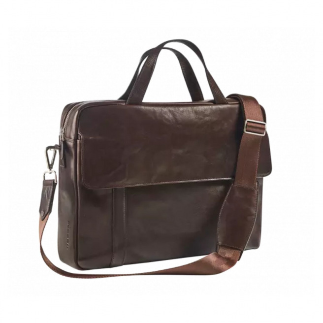 Mallette cuir Maverick BROWN pour ordinateur 15,6"