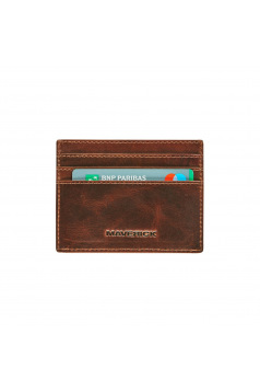 Porte-cartes en cuir Maverick THE ORIGINAL avec fermeture pression
