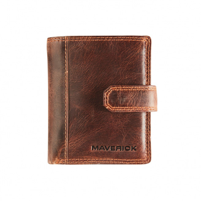 Maverick THE ORIGINAL super compacte lederen kaarthouder met hefboom