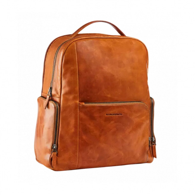 Leren Maverick NEW MEN rugzak voor 14" computer