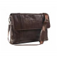 Sac messager cuir Maverick BROWN pour ordinateur 15,6"