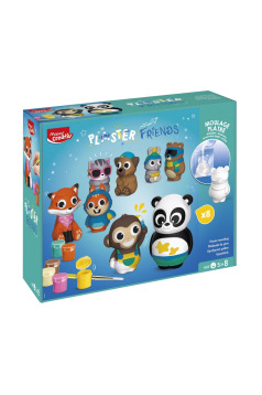 Kit MAPED CREATIV moulage 8 animaux en plâtre PLASTER FRIENDS