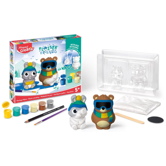 Kit MAPED CREATIV moulage 2 animaux en plâtre PLASTER FRIENDS Kit MAPED CREATIV moulage 2 animaux en plâtre PLASTER FRIENDS