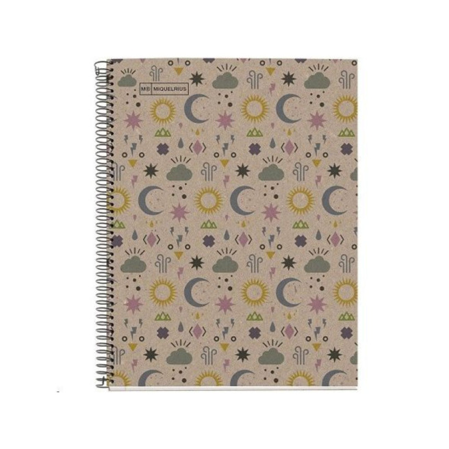 Cahier à spirales MIQUELRIUS 100% RECYCLÉ - quadrillé 5 x 5 mm - 160 pages