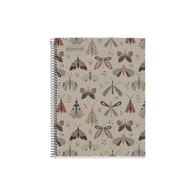 Spiraalgebonden notitieboek MIQUELRIUS 100% GERECYCLEERD - ruitjespapier 5 x 5 mm - 160 pagina's