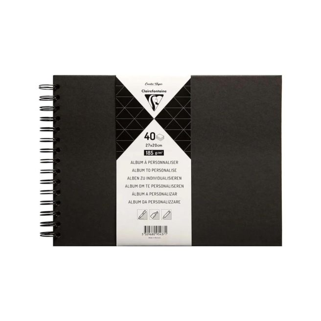 Spiraalalbum CLAIREFONTAINE - 27 x 20 cm Spiraalalbum CLAIREFONTAINE - 27 x 20 cm