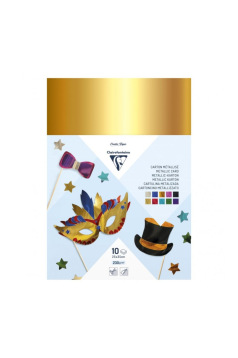 Carton pailleté Clairefontaine - 200 g - A4 - paquet de 10 feuilles