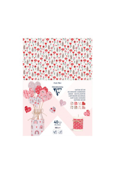 Carton décor Clairefontaine - 160 g - 25 x 35 cm - paquet de 40 feuilles