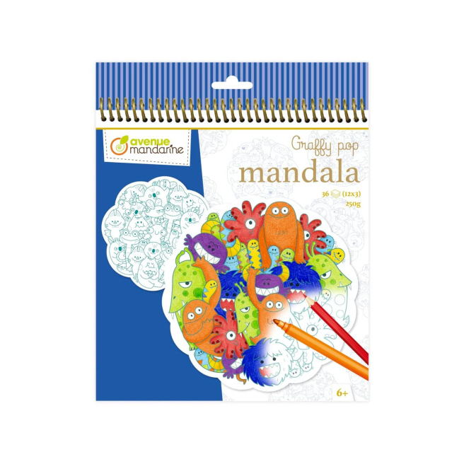 Kleurboek Avenue Mandarine GRAFFY POP MANDALA Kleurboek Avenue Mandarine GRAFFY POP MANDALA