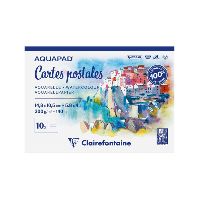 Clairefontaine GOLDLINE AQUAPAD 300 g waterverf papierblok Clairefontaine GOLDLINE AQUAPAD 300 g waterverf papierblok