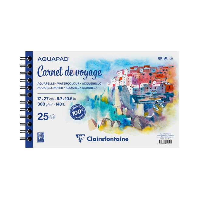 Clairefontaine GOLDLINE AQUAPAD 300 g waterverf papierblok Clairefontaine GOLDLINE AQUAPAD 300 g waterverf papierblok
