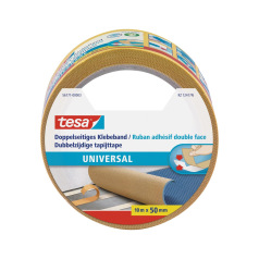 TESA UNIVERSAL dubbelzijdig plakband - 50 mm x 10 m TESA UNIVERSAL dubbelzijdig plakband - 50 mm x 10 m