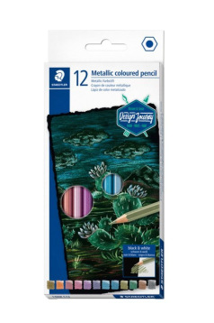 Crayons de couleur Staedtler MÉTALLIQUES - étui de 12