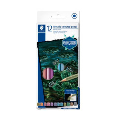 Crayons de couleur Staedtler MÉTALLIQUES - étui de 12