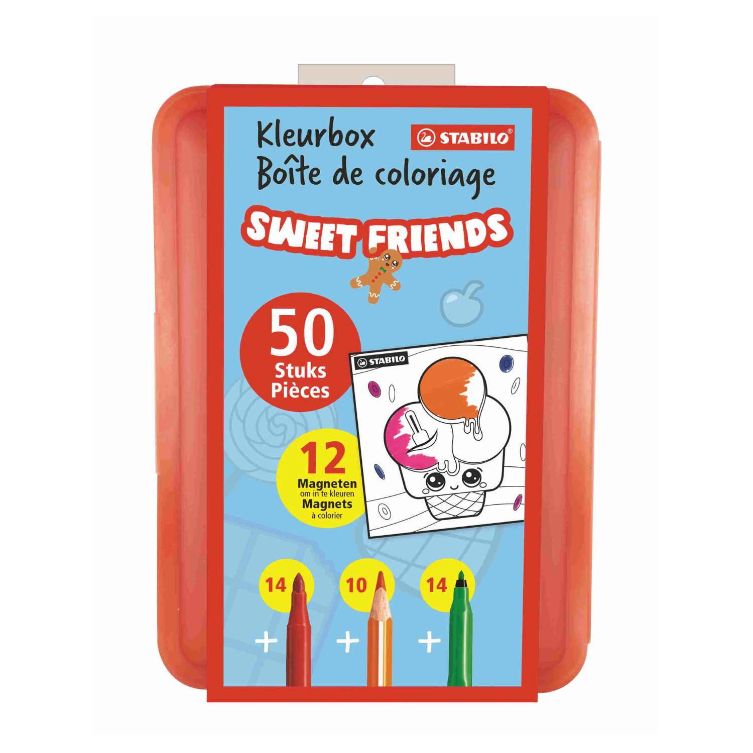 Boîte de coloriage STABILO SWEET FRIENDS 50 pièces