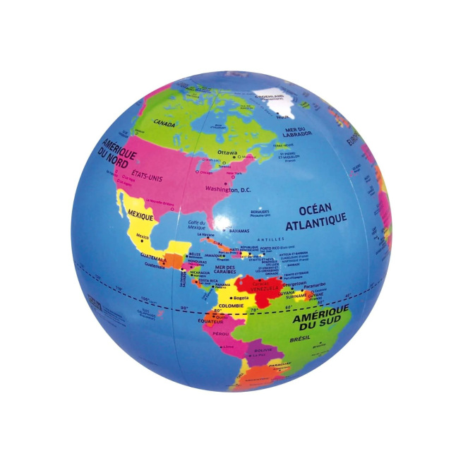 Opblaasbare wereldbol ONZE WERELD