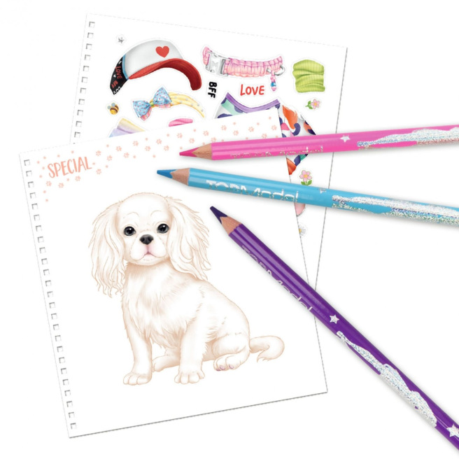 Carnet de coloriage TOP MODEL avec stickers Carnet de coloriage TOP MODEL avec stickers