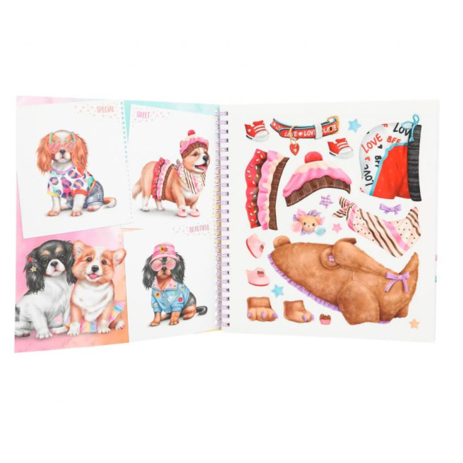 TOP MODEL kleurboek met stickers TOP MODEL kleurboek met stickers