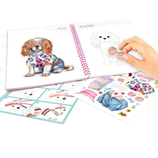 TOP MODEL kleurboek met stickers TOP MODEL kleurboek met stickers