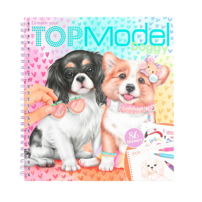 TOP MODEL kleurboek met stickers TOP MODEL kleurboek met stickers