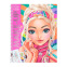 Carnet de coloriage TOP MODEL CREATE YOUR MAKE UP avec stickers