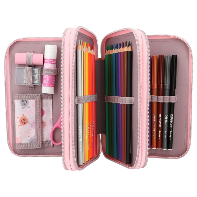 TOP MODEL etui met 3 compartimenten TOP MODEL etui met 3 compartimenten