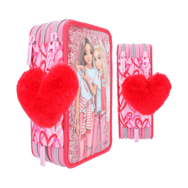 TOP MODEL etui met 3 compartimenten TOP MODEL etui met 3 compartimenten