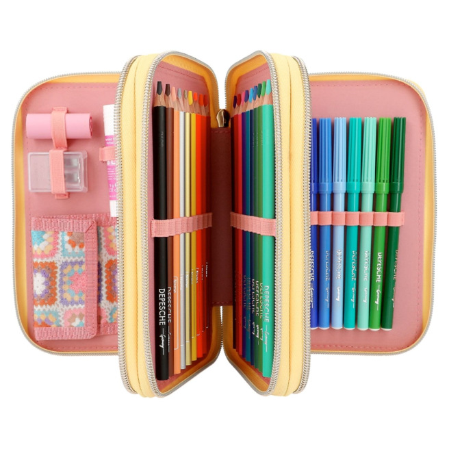 TOP MODEL etui met 3 compartimenten TOP MODEL etui met 3 compartimenten