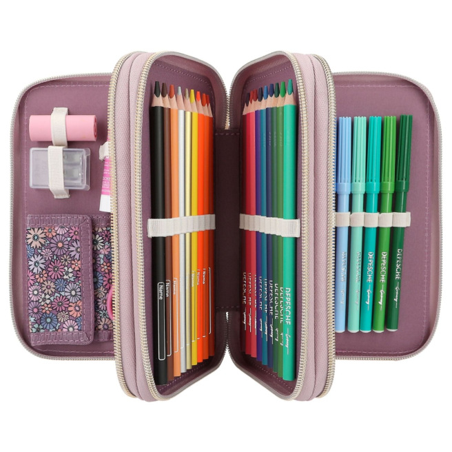 TOP MODEL etui met 3 compartimenten TOP MODEL etui met 3 compartimenten